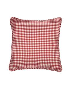 cushion cotton red caro 45x45cm