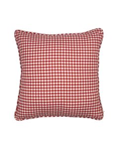 cushion cotton red caro 45x45cm