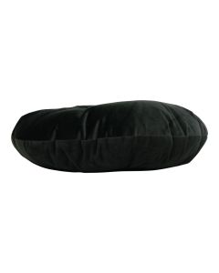 velvet round cushion black Ø40cm