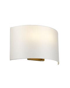 Cooper Large Curved Wall Light with Aged Brass Back Plate