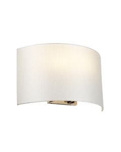 Cooper Large Curved Wall Light with Polished Chrome Back Plate