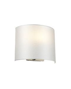 Cooper Medium Curved Wall Light with Polished Chrome Back Plate