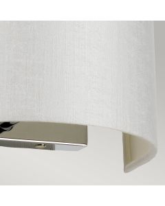 Cooper Small Curved Wall Light with Polished Chrome Back Plate