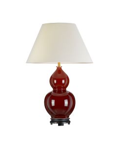 Harbin Gourd 1 Light Table Lamp with Tall Empire - Oxblood