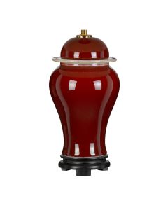 Oxblood Temple Jar 1 Light Table Lamp - Base Only
