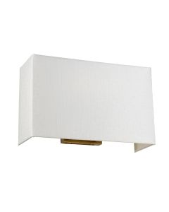 Riley Large Rectangular Wall Light with Aged Brass Back Plate