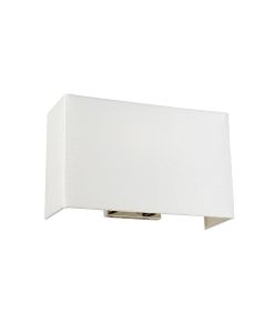 Riley Large Rectangular Wall Light with Polished Chrome Back Plate