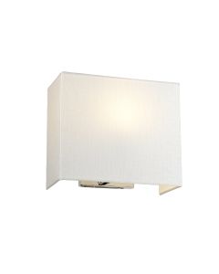 Riley Medium Rectangular Wall Light with Polished Chrome Back Plate