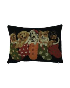 gobelin cushion christmas dogs 30x45cm
