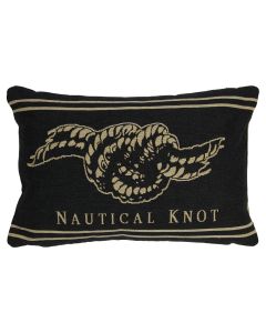 gobelin cushion anthracite nautical knot 30x45cm
