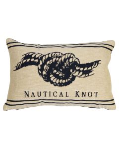 gobelin cushion navy blue nautical knot 30x45cm