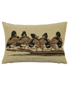 gobelin cushion ducks brown bad boys 30x45cm