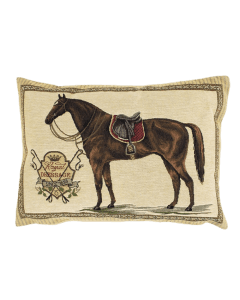 Gobelin cushion horse saddle red 30x45cm