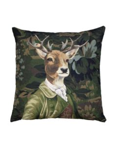 gobelin cushion baron deer green 45x45cm