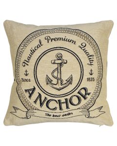 gobelin cushion navy blue anchor 45x45cm