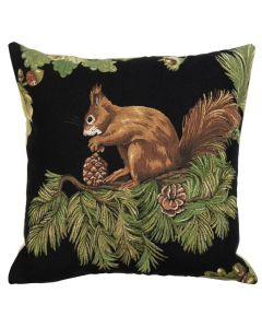 gobelin cushion squirrel pinecone 45x45cm