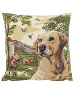 Gobelin cushion hunting dog retriever 45x45cm