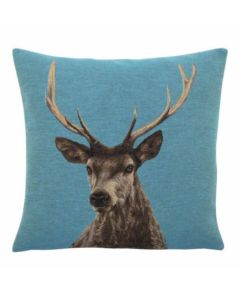 Gobelin cushion turquoise deer middle 45x45cm*