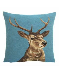 Gobelin cushion turquoise deer right 45x45cm*