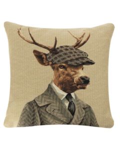 Gobelin cushion hunterscap deer 45x45cm