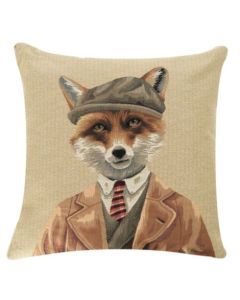 gobelin cushion hunterscap fox 45x45cm