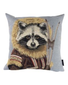 gobelin cushion coat raccoon 45x45cm