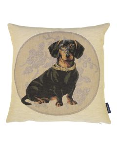 gobelin cushion luxury dachshund 45x45cm