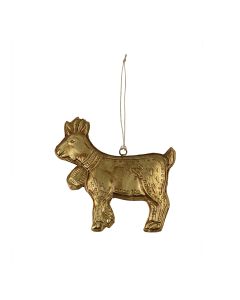 hanging decoration iron goat gold 15cm