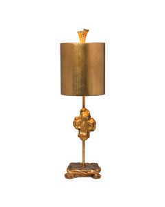 Cross 1 Light Table Lamp - Gold Leaf