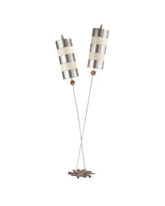 Nettle Luxe 2 Light Floor Lamp - Silver