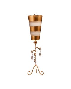 Tivoli 1 Light Table Lamp - Gold & Cream Patina