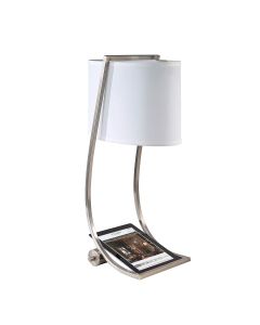 Lex 1 Light Table Lamp - Brushed Steel