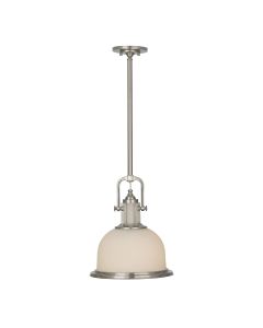 Parker Place 1 Light Pendant Brushed Steel