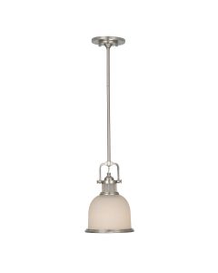 Parker Place 1 Light Mini Pendant Brushed Steel