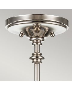 Pickering Lane 3lt Semi-Flush - Polished Nickel