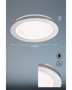 Luz de techo, Badleuchte, Gotland | 1x LED 10,0 W Incluido.