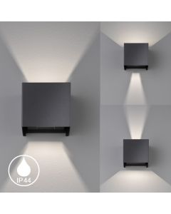 Lámpara de pared, luz exterior, Wall | 2x LED 3,0 W