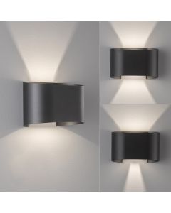 Lámpara de pared, luz exterior, Wall | 2x LED 3,0 W