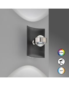 Lámpara de pared, Bondy | 1x LED 9,0 W  + 2,0W RGB