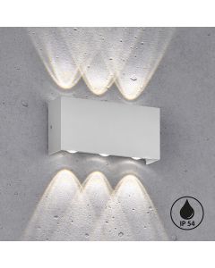 Lámpara de pared, luz exterior, Nairobi | 6x LED 1,5 W