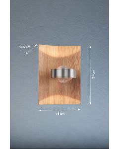 Lámpara de pared, SHINE-WOOD | 1x LED 9,0 W  + 2,0W RGB