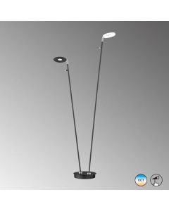 Lámpara de pie, Dent | 2x LED 7,5 W Incluido. | negro arena