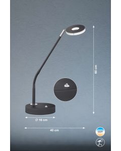 Lámpara de mesa, Dent | 1x LED 6,0 W Incluido.