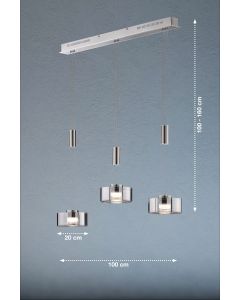 Lámpara colgante, Lavin | 3x LED 9,0 W incl. marca LED