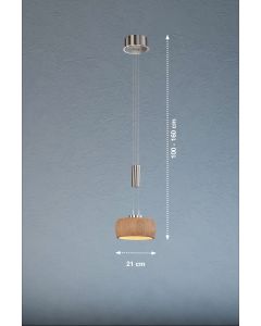 Lámpara colgante, SHINE-WOOD | 1x LED 9,0 W incl. marca LED