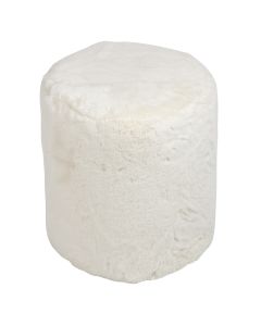 pouf teddy soft off-white round dia 40cm