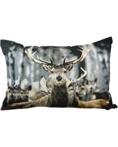 Canvas cushion winter deer 40x60cm