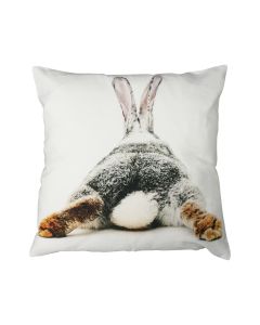 canvas cushion rabbit back legs double-sided 33x33cm