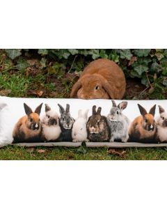 canvas draught excluder rabbits 20x90cm