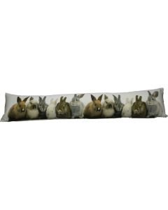 canvas draught excluder rabbits 20x90cm